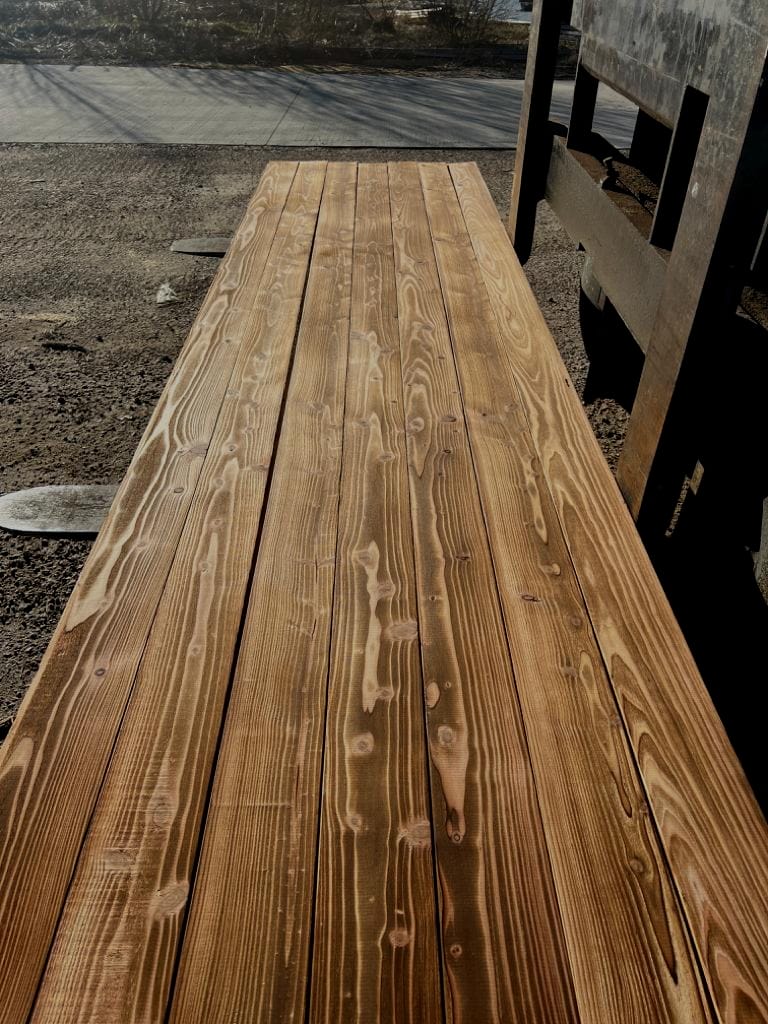 Mélèze de Pays Brûlé + Brossé : Ajouré 28 x 140 mm – Image 8