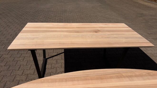 Table Rectangle, Live Edge et Ovale en Chêne et Frêne massif : Offre Spéciale de printemps – Image 13
