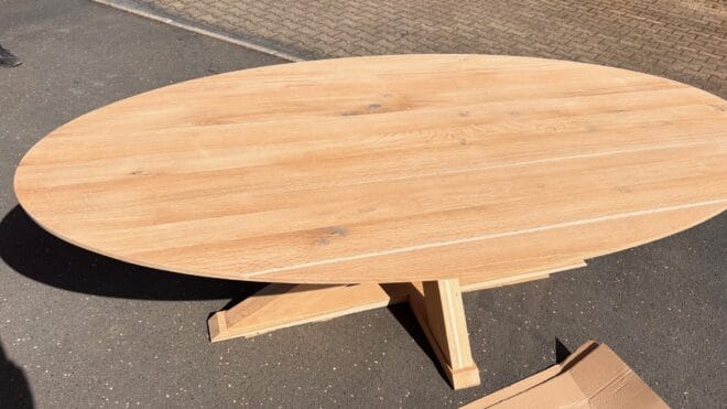 Table Rectangle, Live Edge et Ovale en Chêne et Frêne massif : Offre Spéciale de printemps – Image 4
